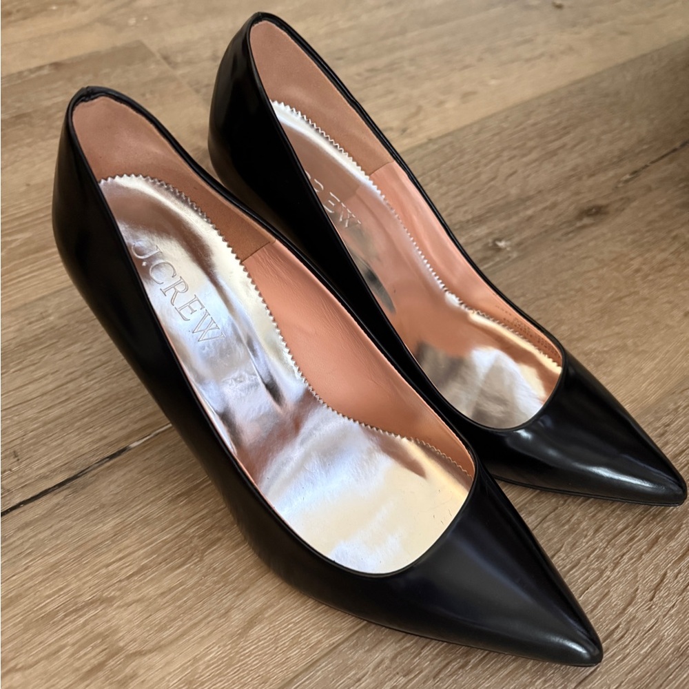 Brand New J. Crew Collection Wedge Pumps in Italian Spazzolato Leather Sz.8.5
